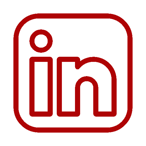 linkedin icon red